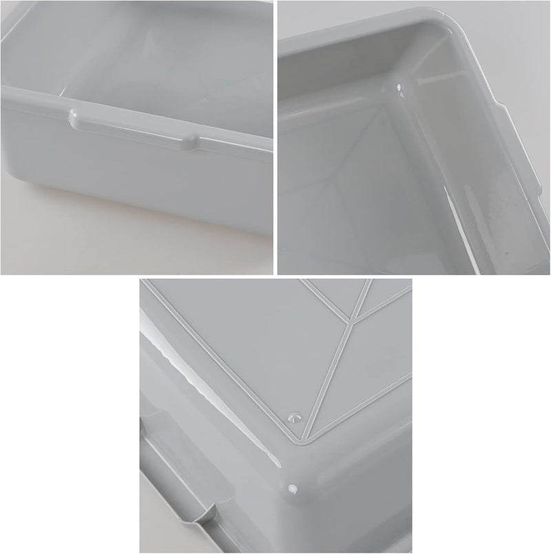 Utiao صندوق حوض حافلة تجاري سعة 13 لتر، 3-pack حوض غسيل، رمادي - Image 4